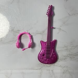 Barbie Rock N Royals Erika Princess Star Replacement Guitar & Headphone Only